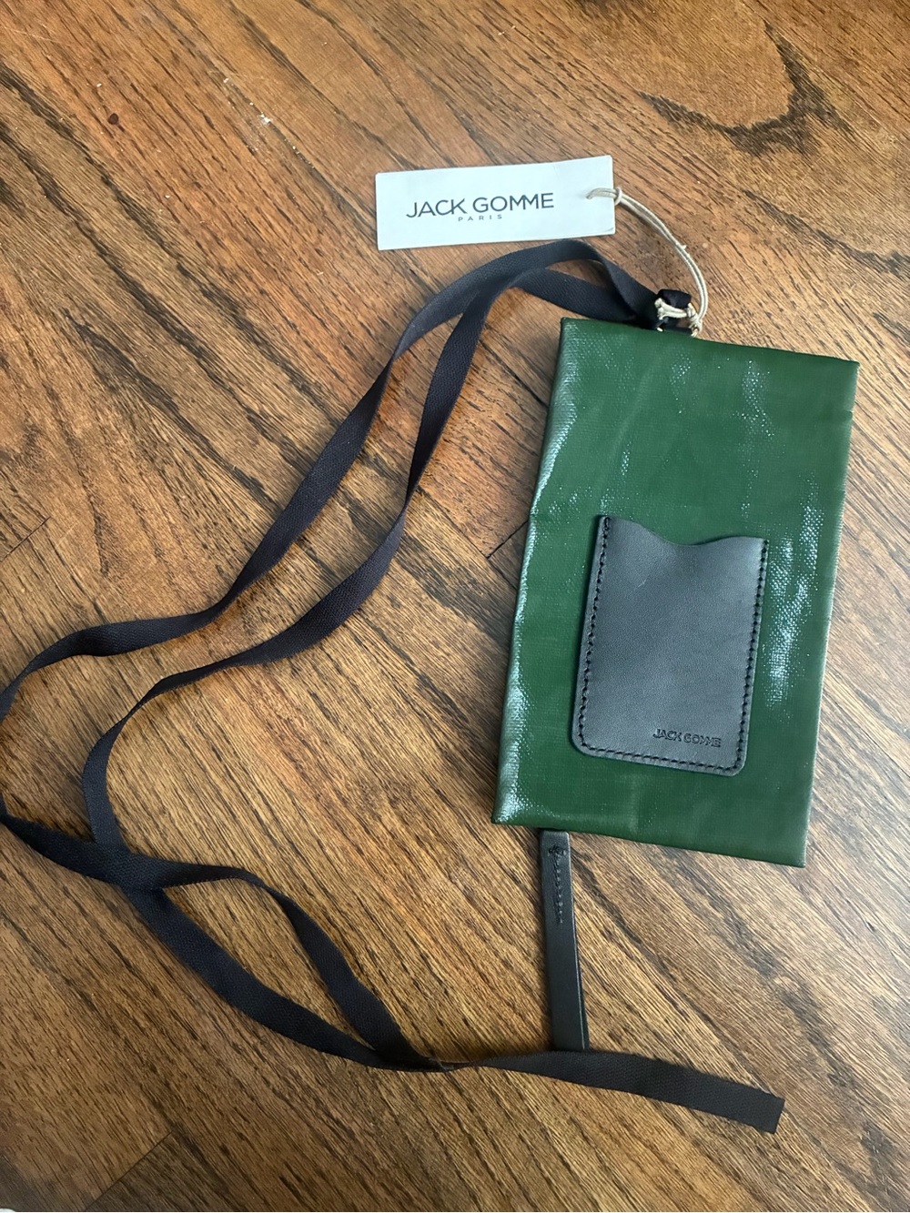 Jack Gomme NWT Green and Black Crossbody Pouch